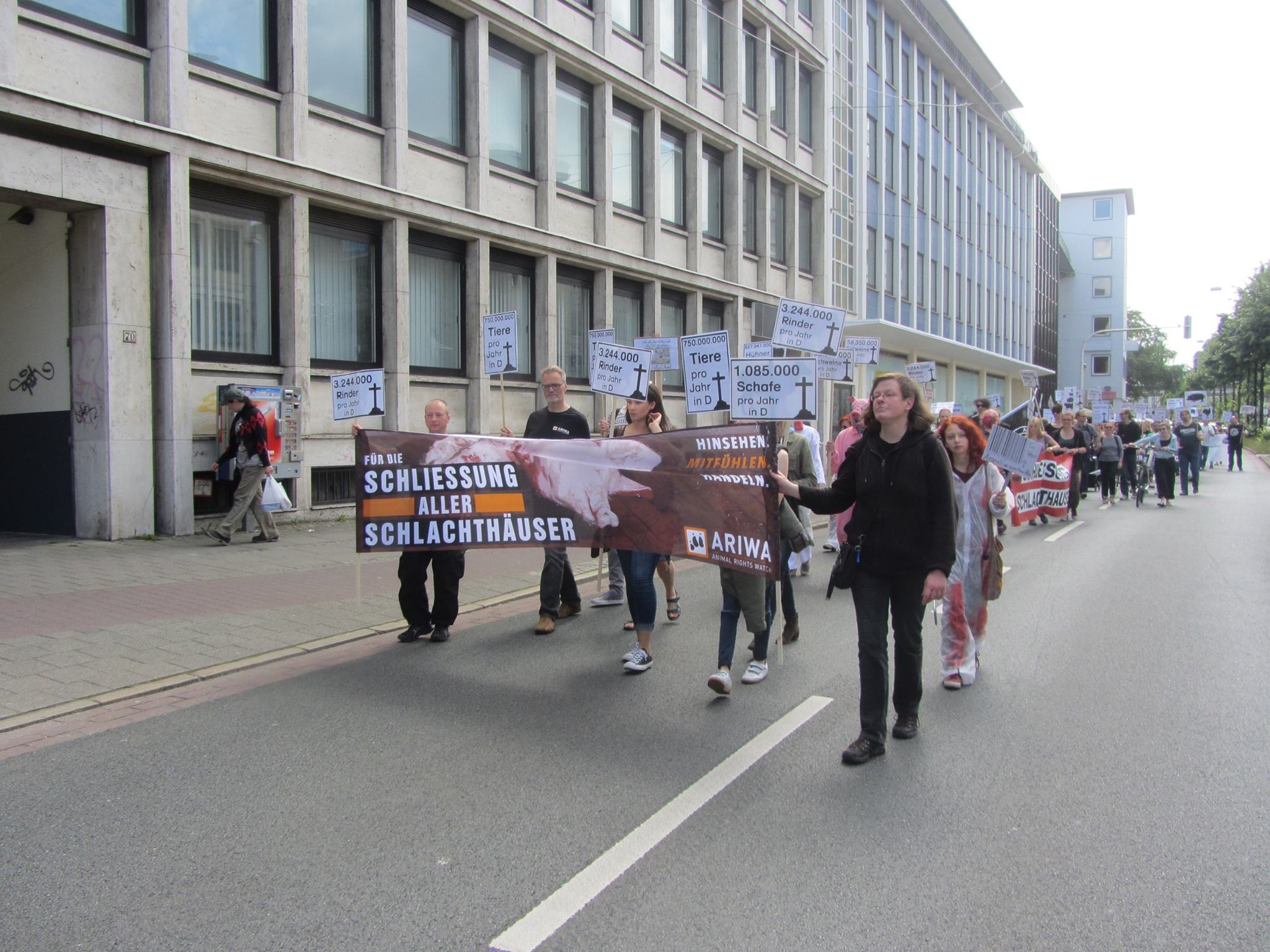 Photo de la Marche pour la fermeture des abattoirs 2016 à Bremen