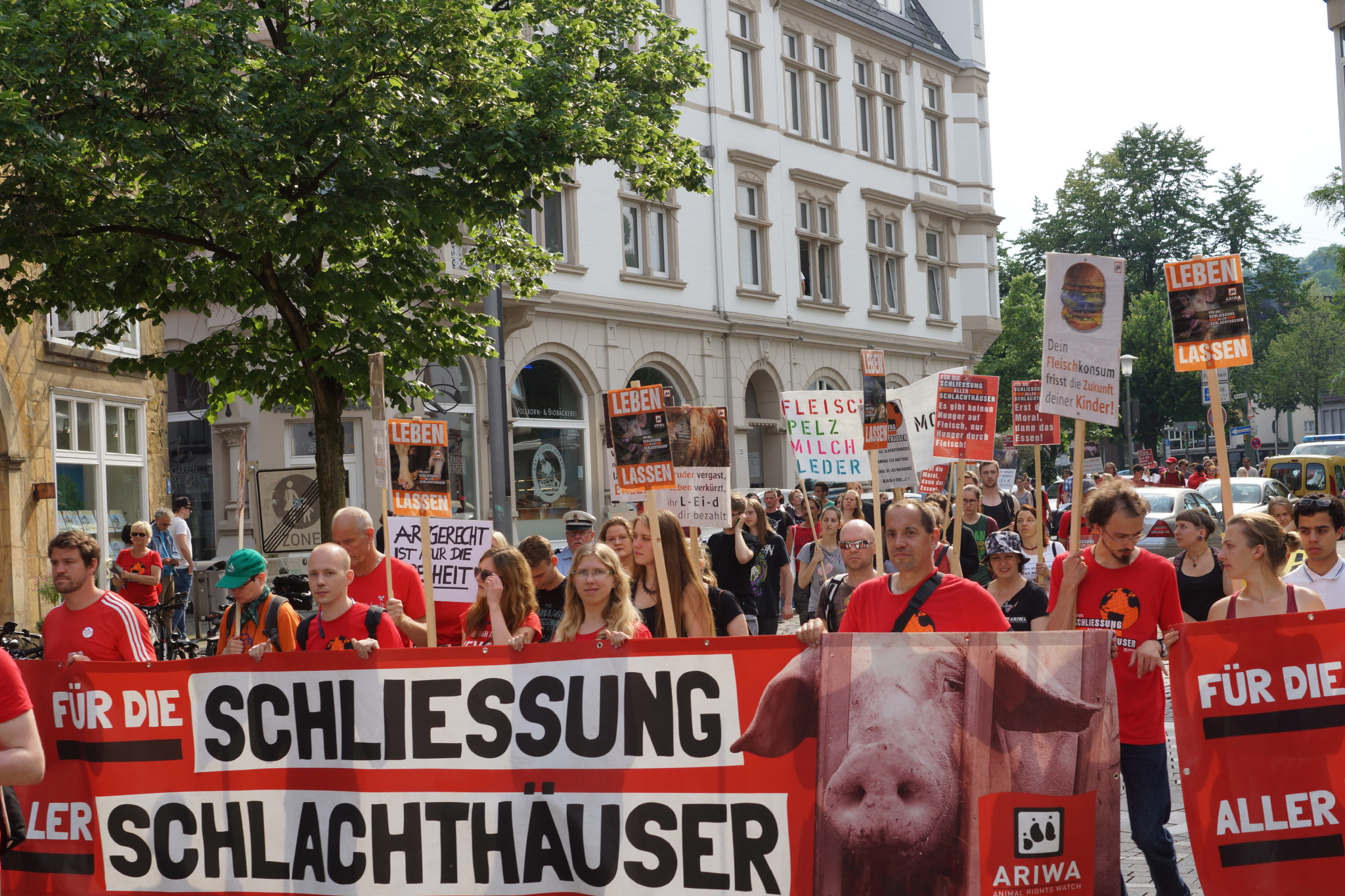 Photo de la Marche pour la fermeture des abattoirs 2016 à Bielfeld
