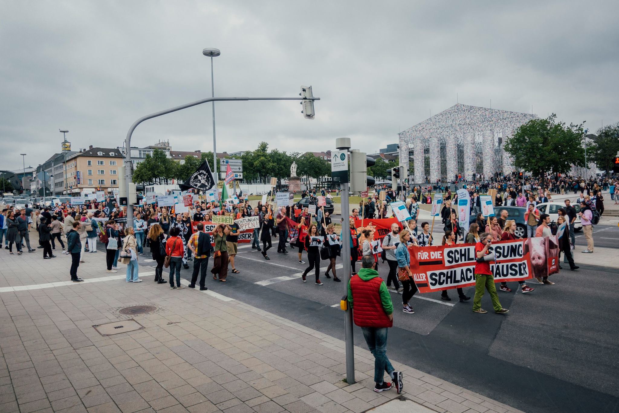 Photo de la Marche pour la fermeture des abattoirs 2016 à Cassel