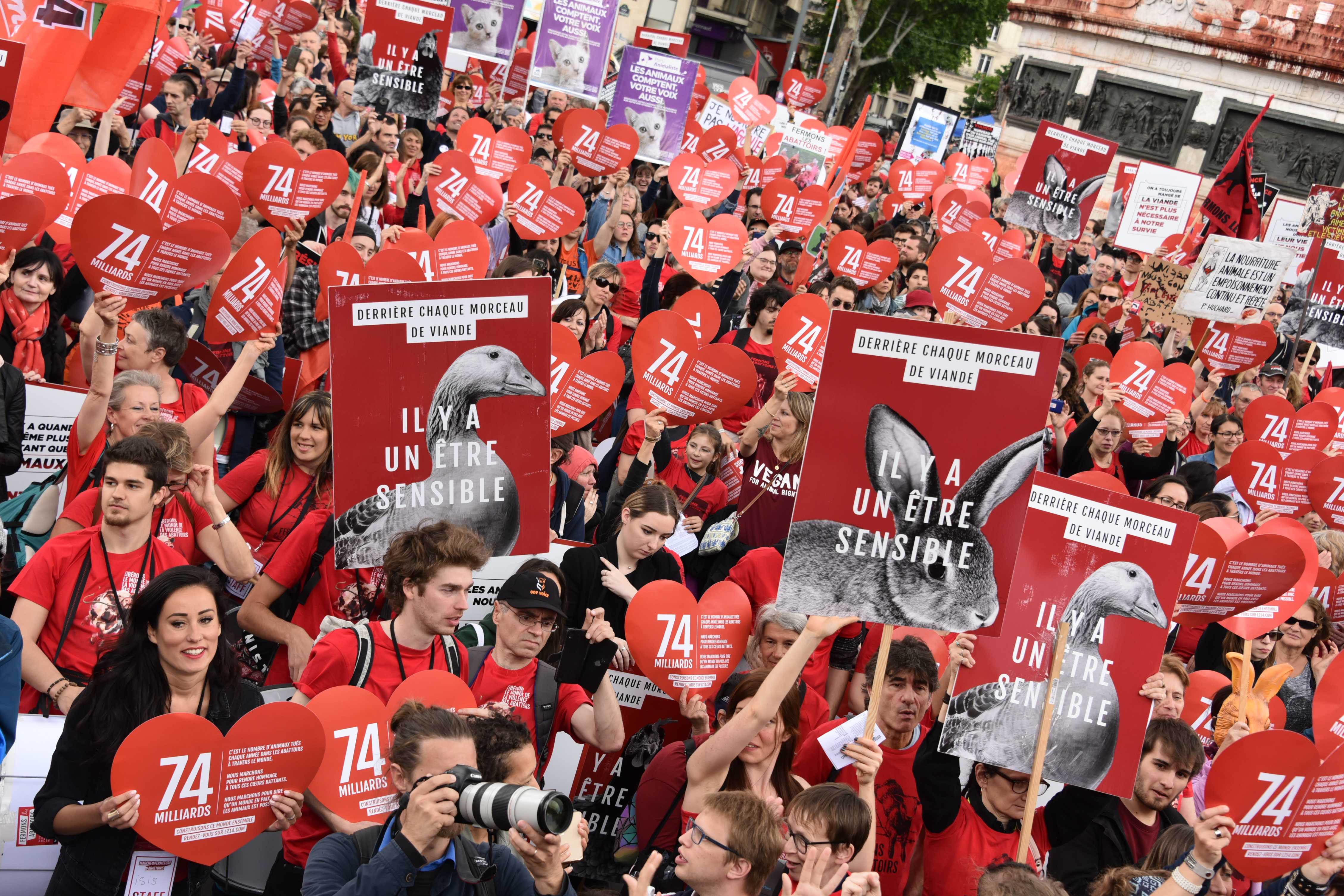 Photo de la Marche pour la fermeture des abattoirs 2016 à Paris