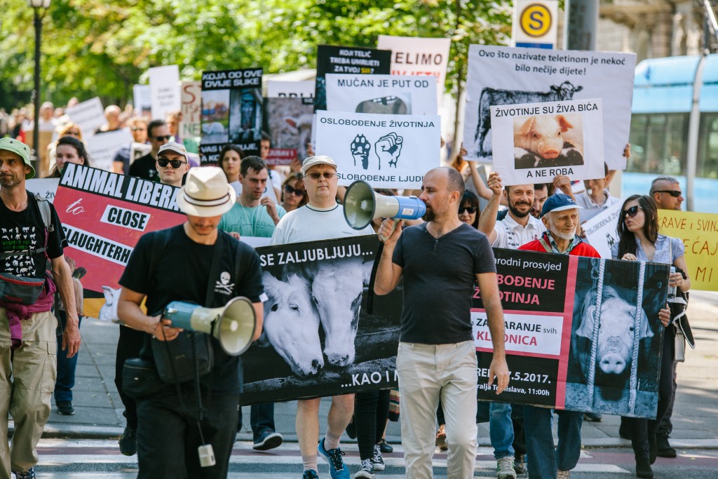 Photo de la Marche pour la fermeture des abattoirs 2017 à Zagreb